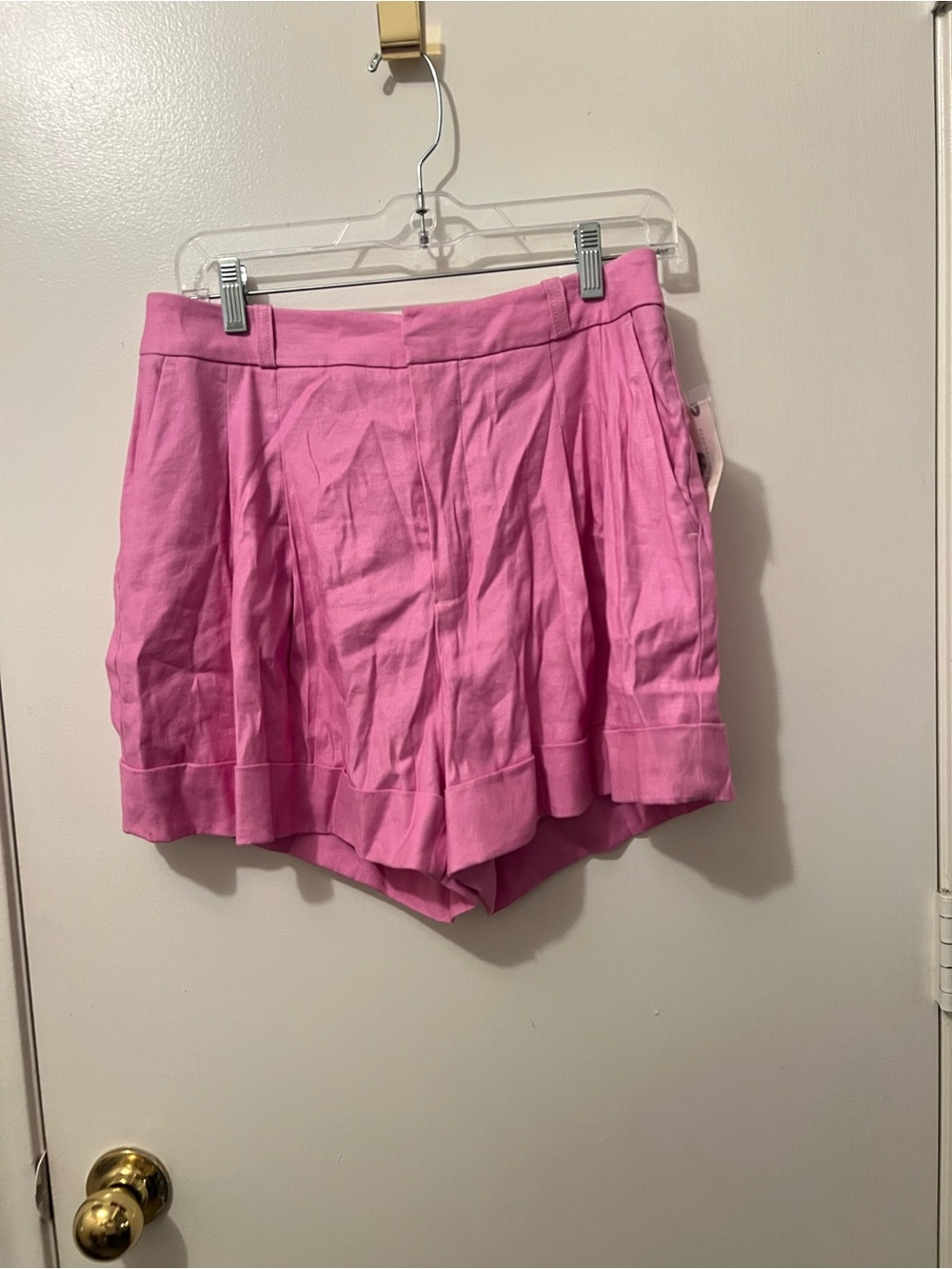 Maeve High-Waist Pink Tailored Shorts - Picture 2 of 7